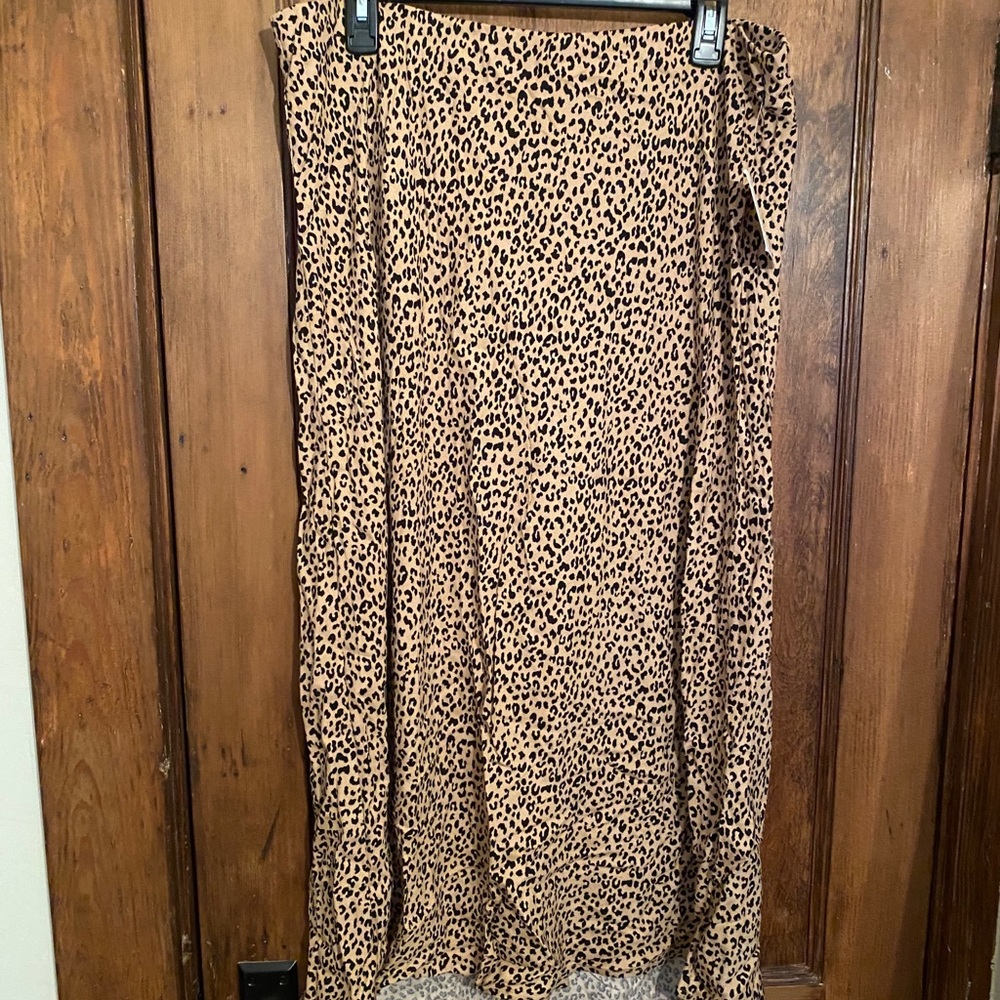 cheetah print maxi skirt